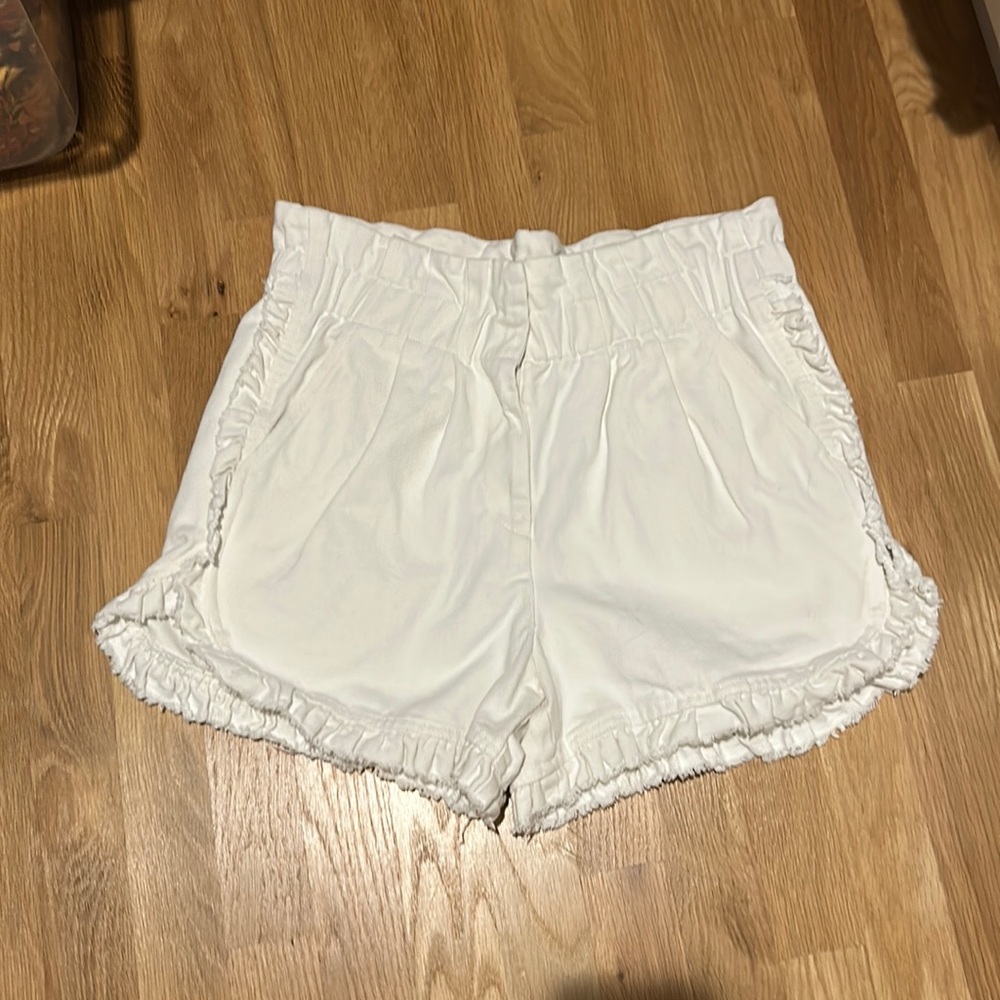 Sea NY Cream ruffle Doris shorts size 6 EUC